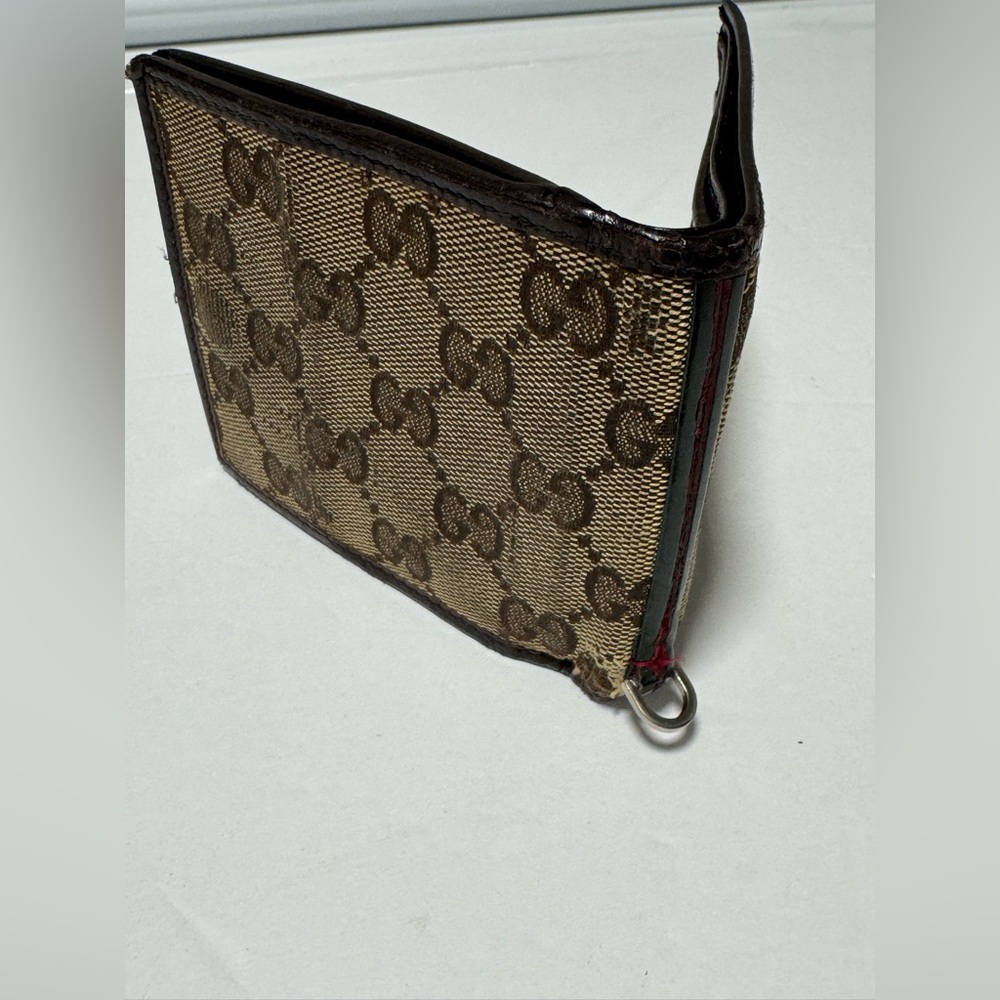 Gucci Monogram canvas bifold wallet w D Ring - Picture 9 of 9